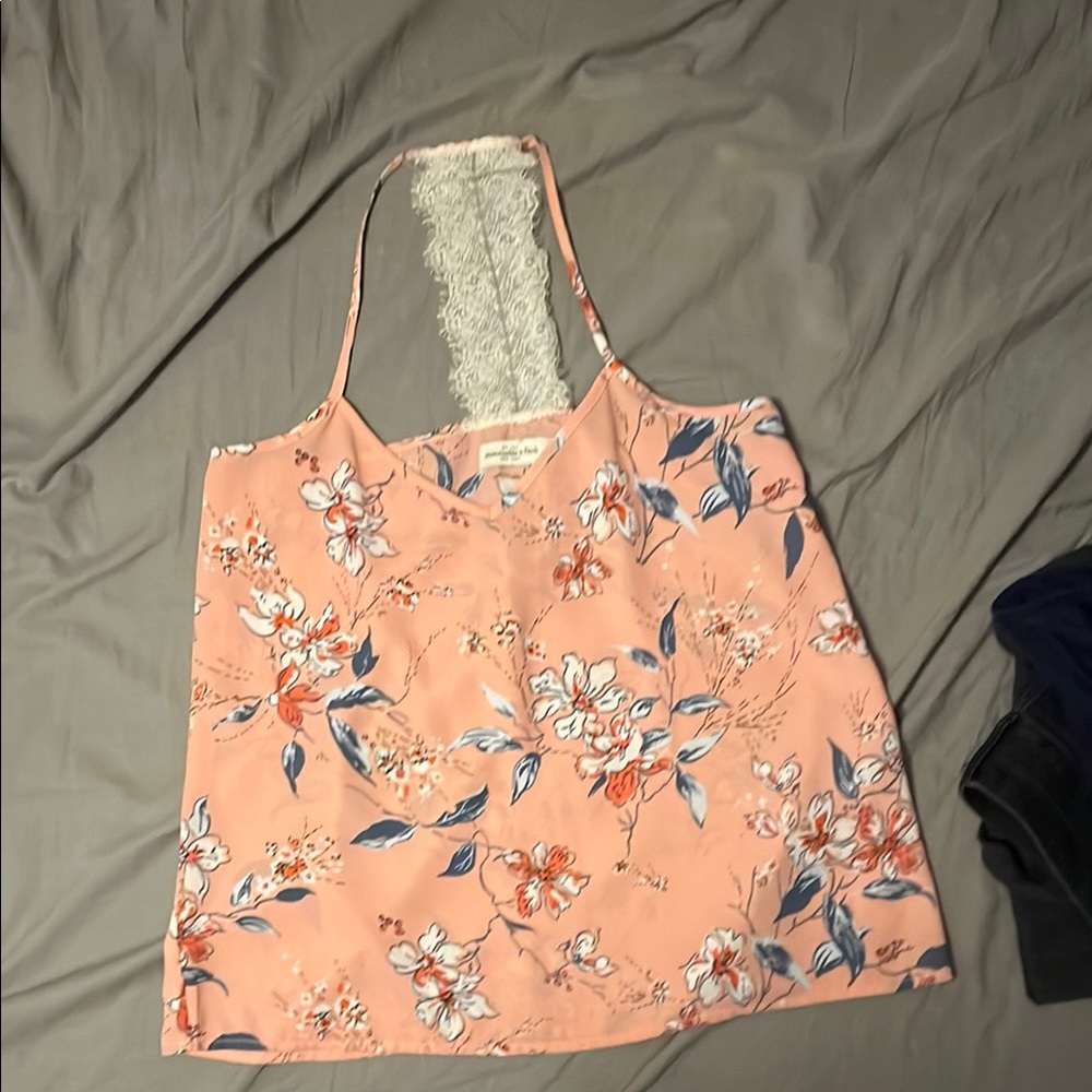 Abercrombie & Fitch Floral Peach Top